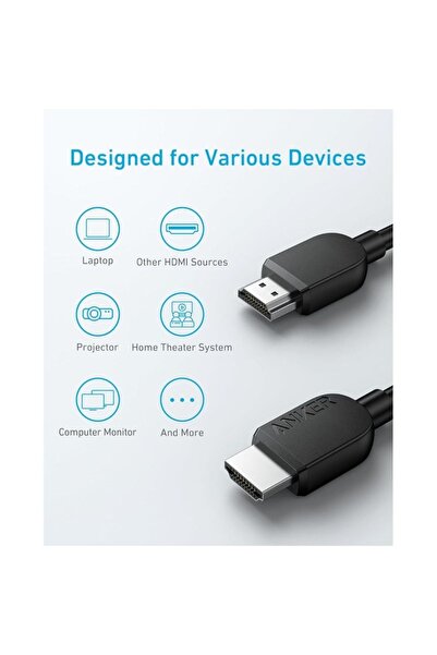 Anker كابل HDMI بدقة 8K بطول 1.82 متر | لون أسود