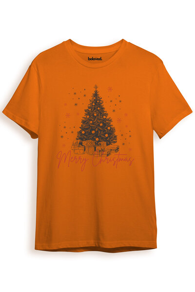 beloved.co Christmas Christmas Tree and Gifts Themed 100% Cotton Regular Fit Unisex T-Shirt