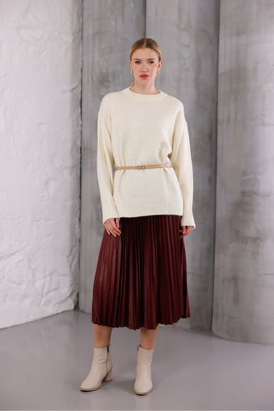 Moda Değirmeni Πλεκτό πουλόβερ με λαιμόκοψη oversized MD1191-313-0003