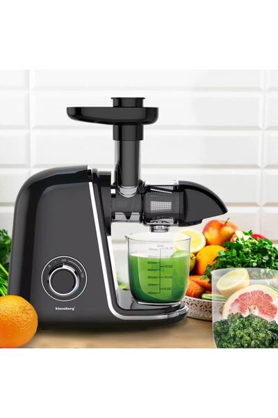 Klausberg Storcător pentru fructe și legume, orizontal, negru cu linii argintii, putere 150 W,