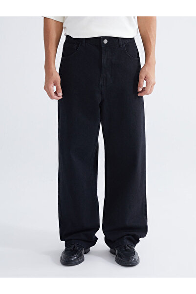 LC Waikiki Black Baggy Fit Men's Jean Trousers