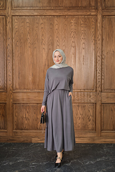 LOCCO Women's Oval Cut Suit Gray