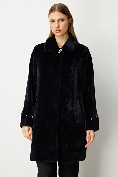 Ekol Metal Broşlu Peluş Kaban