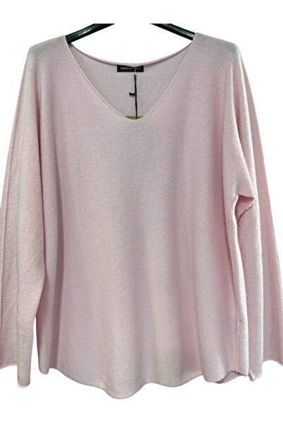bdkgiyim V-Neck Long Sleeve Soft Italian Sweater