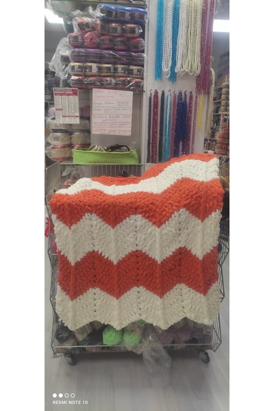 Kevser nur tuhafiye Puffy Blanket Baby Zigzag Model