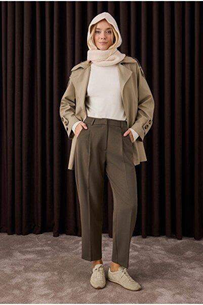 HEQA Карові штани з обрізками