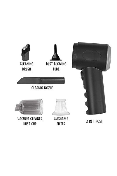 BASHAR Mini aspirator reîncărcabil 3 în 1 AS 228 cu capete de schimb