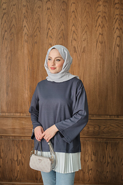 LOCCO Women's Loose Fit Plain Bodysuit Anthracite