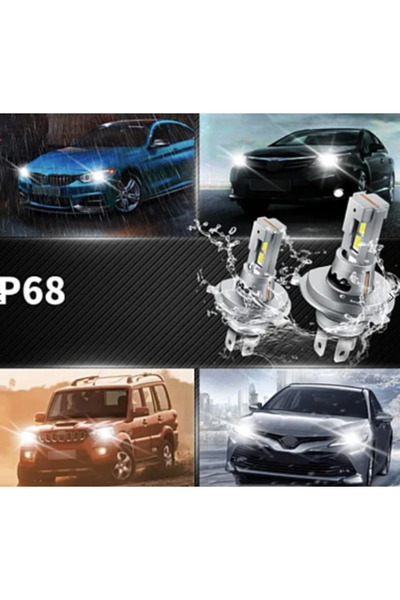 Ruan Set of 2 LED car bulbs Fq5 H4 canbus 2 phases 180W/set 20000lm 6000K