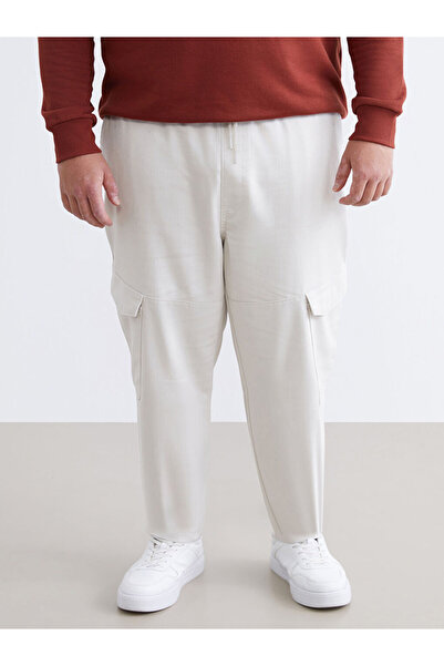 LC Waikiki Beige Men's Cargo Pants with Elastic Waist