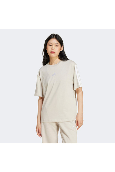 adidas Γυναικεία Απαραίτητα 3-S Μπλουζάκι Boyfriend XS