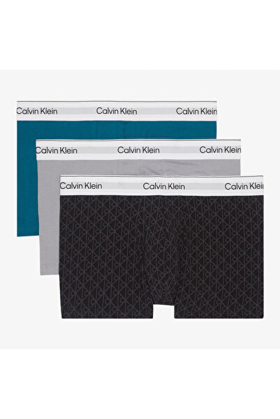 Calvin Klein Trunk Erkek Siyah/Gri/Mavi 3'lü Boxer