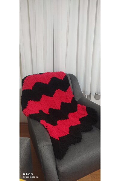 Kevser nur tuhafiye Puffy Tv Blanket with Zigzag Pattern