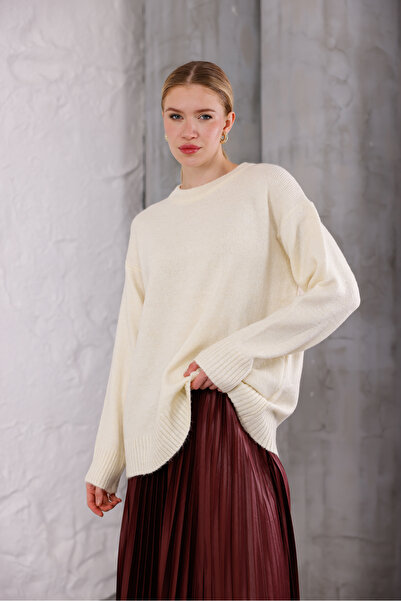 Moda Değirmeni Πλεκτό πουλόβερ με λαιμόκοψη oversized MD1191-313-0003