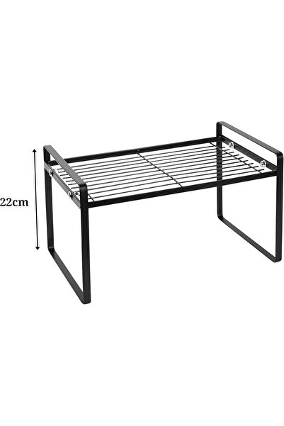 Home Dwell Kitchen Cabinet Organizer, 32cm - Black Wire Rack