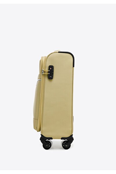 Wittchen Valiză mică moale pentru bărbați cu fermoar frontal strălucitor, bej...