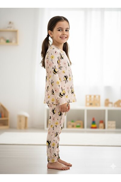 MİNİKO KİDS New Season Girls Boys Children's Ribbed Cotton Pajama Set