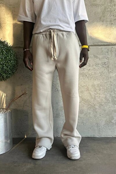 MADZEYMODA Men's Baggy Fit 3 Thread Fleece-Lined Mold Color Sweatpants Ke-7030