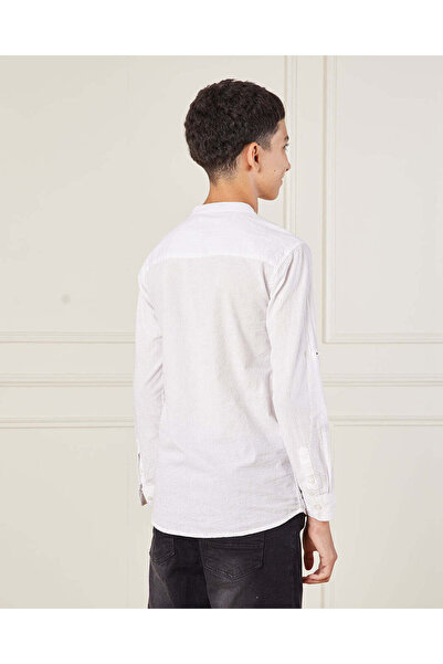 REDTAG Senior Boys White Casual Shirt