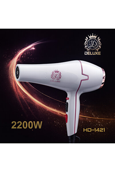 Deluxe 2200W Professional Hair Dryer - White Edition