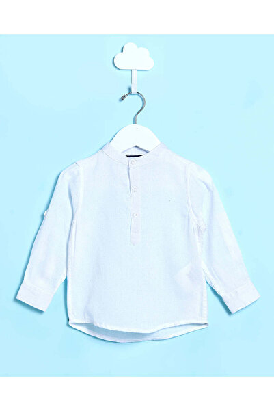 REDTAG قميص أبيض بأكمام طويلة للأولاد الرضع