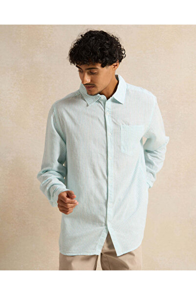 REDTAG قميص رجالي مخطط باللونين الأزرق والأبيض