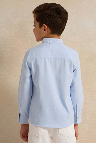 REDTAG Boys Blue Long Sleeve Shirt