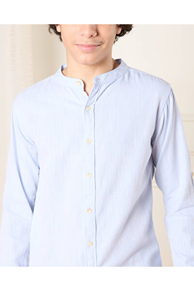 REDTAG Senior Boys Blue Shirt