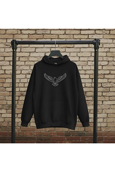 Infire clothing هودي للجنسين قصة فضفاضة بيرد مطبوع