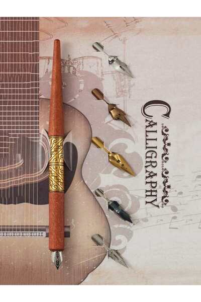 Choice مجموعة أقلام الرسم الهزلي من Bview Art باللون البني، 5 أقلام خشبية مع مقبض، مجموعة أقلام الرسم الهزلي للفنانين، أقلام الرسم بالخط