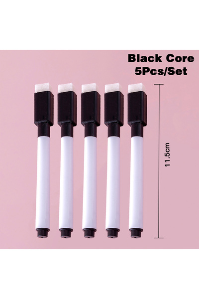 Choice Black Core 5Pcs 5Pcs/Set Erasable Whiteboard Marker Pen Colorful White Board Pen Graffiti Color Pen