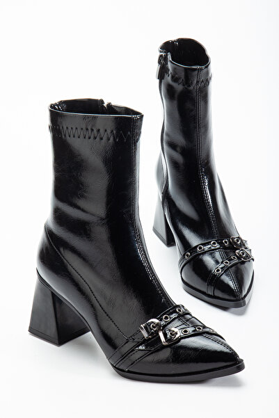 trendyes kadın bot tokalı sivir burun