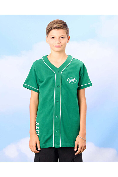 REDTAG قميص بيسبول أخضر للأولاد الكبار