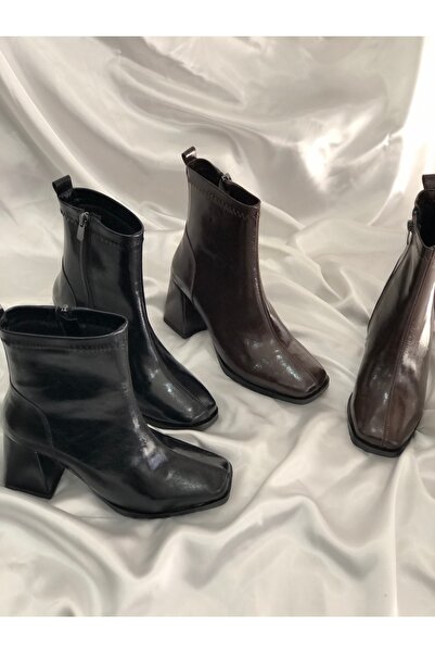 Hg Ayakkabı MARIA SİYAH RUGAN 7 CM TOPUKLU BOT