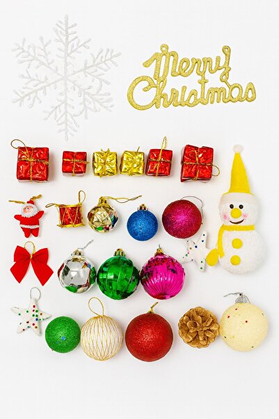Deco Elit Set de ornamente pentru brad de Crăciun de dimensiuni mari, 25 de b...
