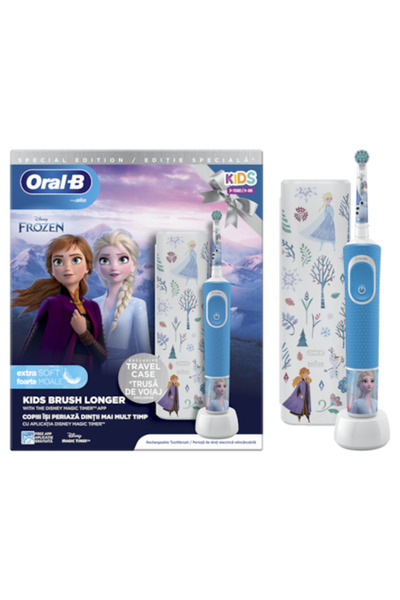 Oral-B Periuță de dinți electrică Vitality Frozen pentru copii - curățare 2D,...