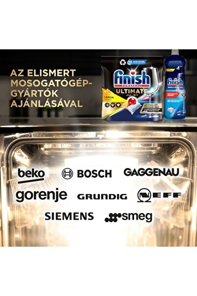 Finish Ultimate All in 1 Dishwasher Capsules, Lemon Scent, 50 pcs