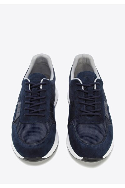 Wittchen Teniși bărbătești din piele întoarsă cu inserții elastice, bleumarin...