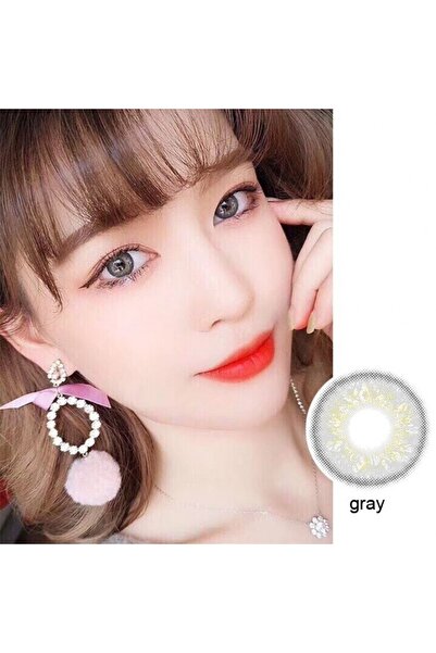 Fresh Lady Foggy Gray Gray colored contact lenses, complete package with solution and case
