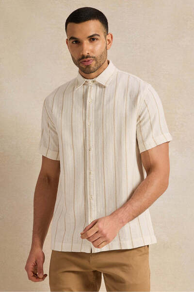 REDTAG Men Beige Casual Shirt