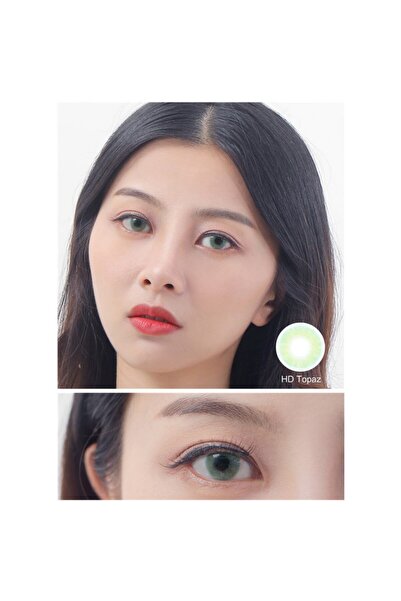 Fancy Look Hidro Topaz Turquoise colored contact lenses, complete package with solution and case