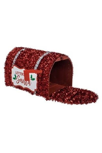 Jumbo 3D Decorative Christmas Mailbox with Tinsel 24 x 14 x 15 cm