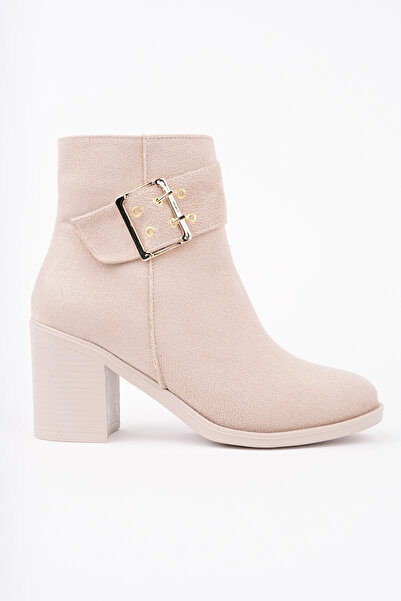 Madam Tarz BLN-408 Μπότες με λεπτομέρεια με χοντρό τακούνι