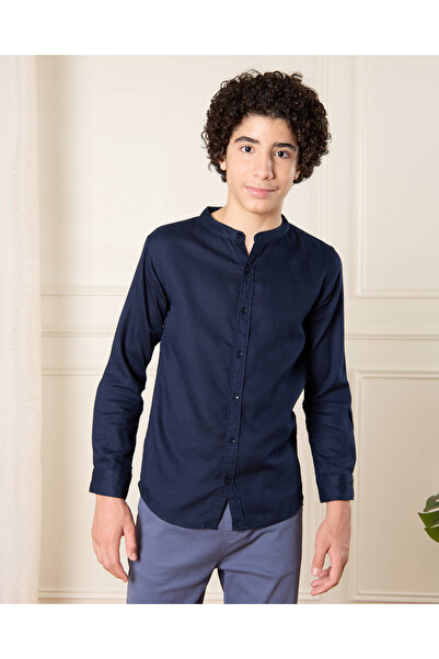 REDTAG قميص أزرق داكن للأولاد الكبار