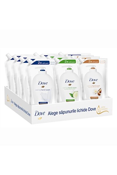 Dove set 12 rezerve de săpun lichid: 6 Original 500ml, 3 Fresh Touch 500ml, 3...