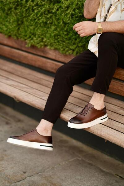 Ahmed Hamdi Bey Martin brown men's leather shoes