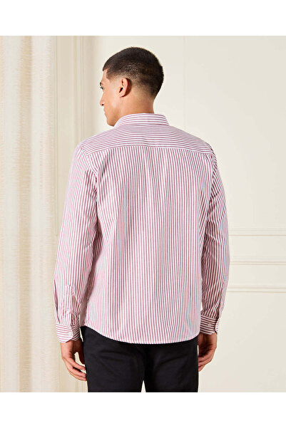 REDTAG Men Burgundy Formal Shirt