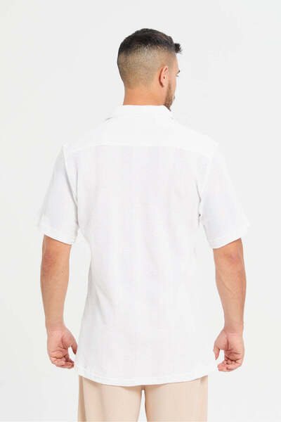 REDTAG Men White Collared Knit Shirt