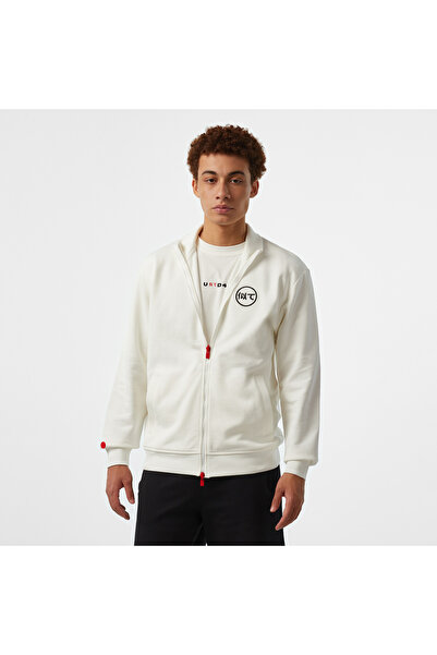 United 4 UNITED4 Motto هوديي أبيض للرجال