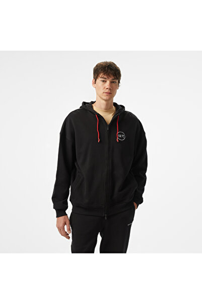 United 4 UNITED4 Monster Erkek Siyah Hoodie